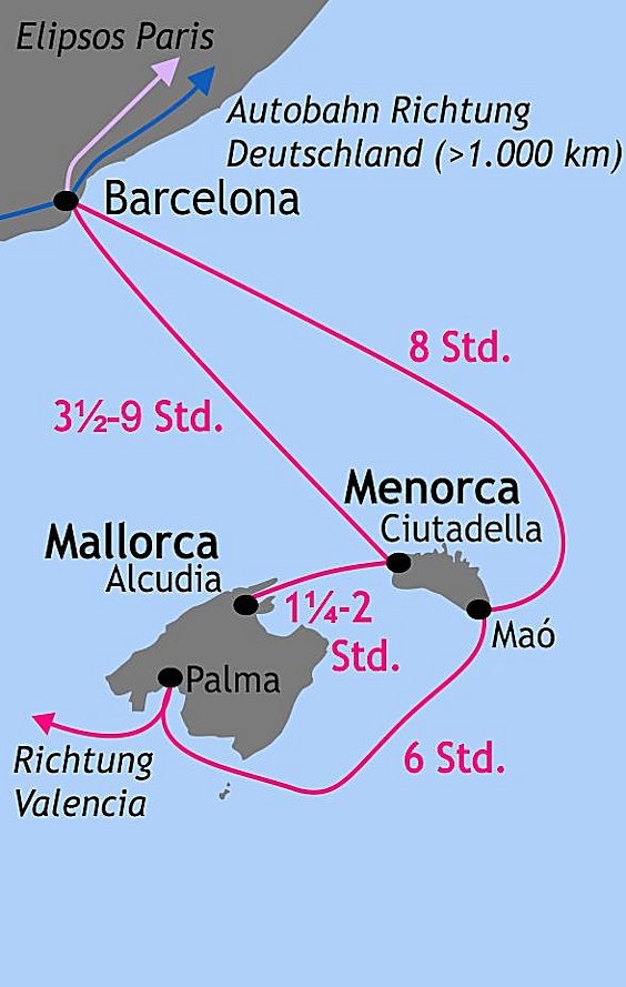 Fährverbindungen nach Menorca